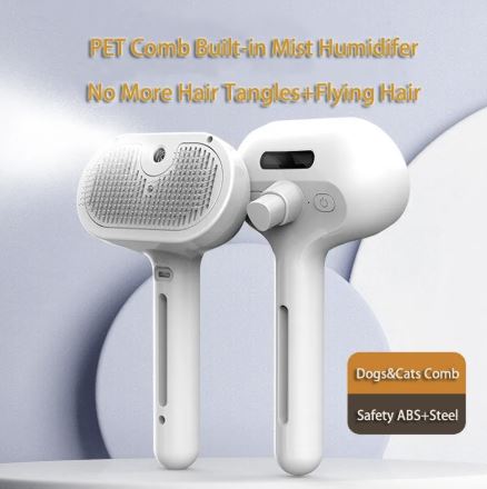 Self-cleaning grooming brush