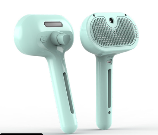 Self-cleaning grooming brush