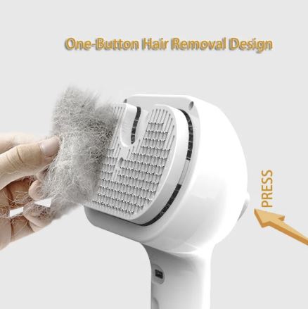 Self-cleaning grooming brush