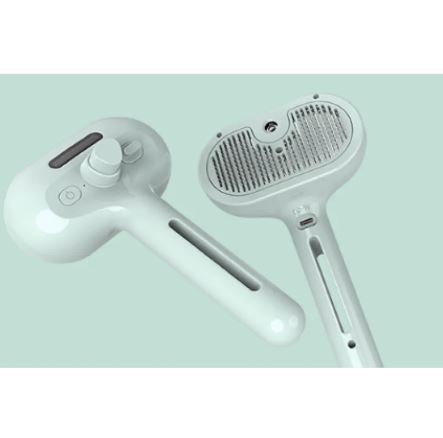 Self-cleaning grooming brush