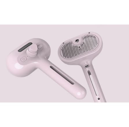 Self-cleaning grooming brush