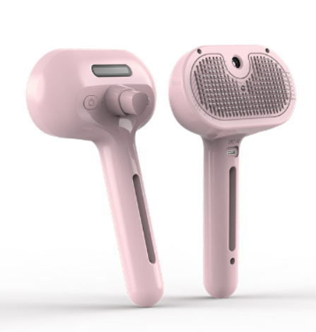 Self-cleaning grooming brush